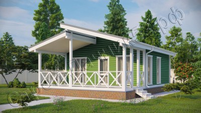 Проект каркасно-щитового дома Д–124